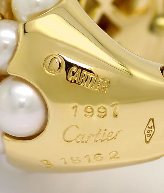 Foto 5 - Original Cartier Ohrringe Andromaque Perlen Brillanten, R5709