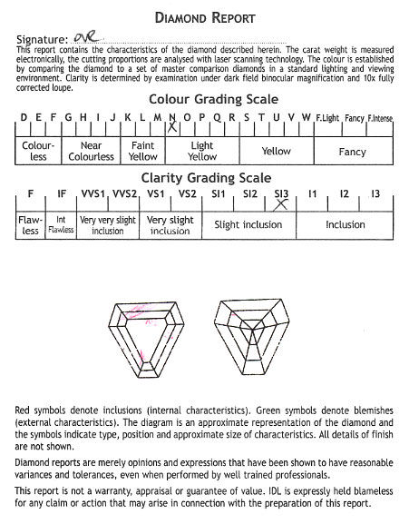 Foto 9 - Cut Corner Triangle Diamant 0,588ct in Collier Gelbgold, R5740