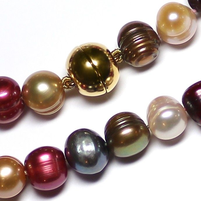 Foto 2 - 11mm Riesen Perlkette, Riesen Perlarmband, bunt, Magnet, R7239